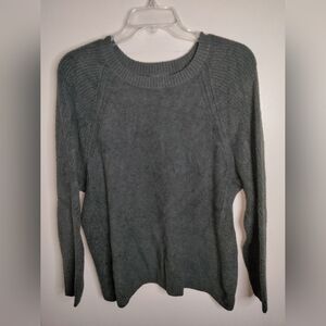 Barefoot Dreams (Size L) Dark Gray Stretch Cozy Chic Lite LS Crew Neck Sweater
